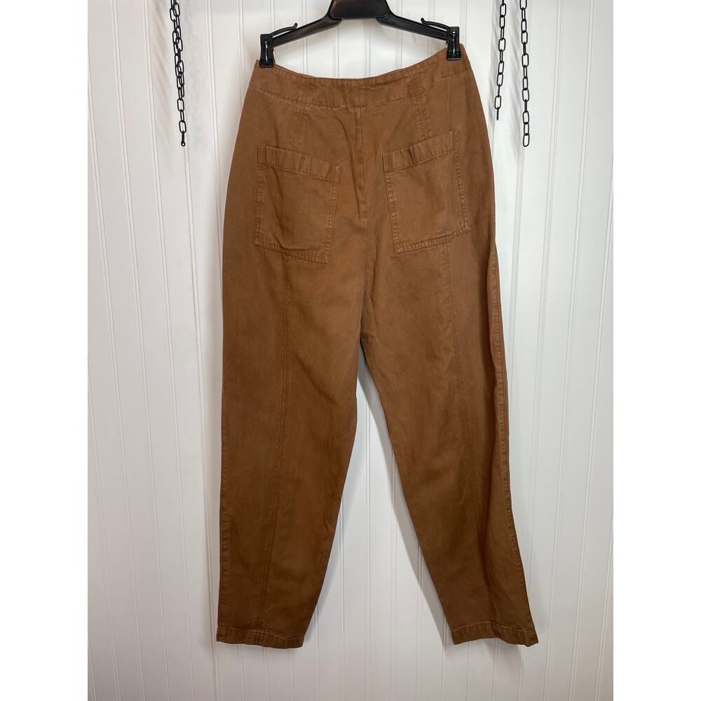 Joie Brown High-Waist Tapered Pants - Picture 3 of 7